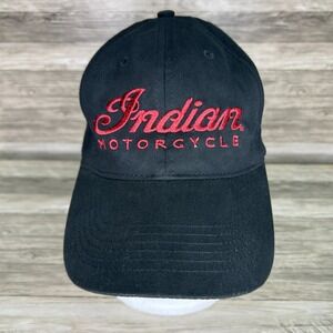 Indian Motorcycle Hat Baseball Cap Embroidered Black Head Shots KC Caps